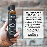 Live Bearded Beard Wash Straight Up Beard And Face Wash 8 Fl Oz Waterbased Formula With Allnatural Ingredients For