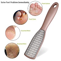 Bezox Foot File Callus Remover Double Sided Foot Scrubber For Dead Skin Stainless Steel Pedicure File For Cracked Heel Wcloth