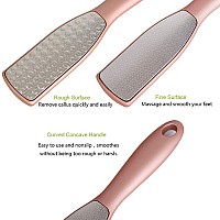 Bezox Foot File Callus Remover Double Sided Foot Scrubber For Dead Skin Stainless Steel Pedicure File For Cracked Heel Wcloth