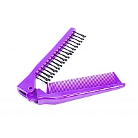 LOUISE MAELYS Portable Travel Folding Hair Brush Compact Pocket Hair Comb Double Headed Anti-static Comb