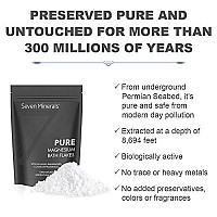 Pure Magnesium chloride Flakes 3 lb - Absorbs Better Than Epsom Salt - All Natural Unscented Foot Soak (15 uses) or Full Body Bath (8 uses) for Relaxation, Muscle Pain and More