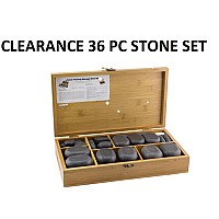 Set of 36 Massage Basalt Stones and a Digital Stoner Warmer, perfect Kit for Massage Spa