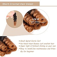 Phocas 5Packs 10 Toin Curl Short Crochet Hair Carrie Curl Crochet Braids For Black Women Natural Black To Golden Blonde