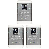 One With Nature Dead Sea Salt Soap Bar 3Pack 7Oz Contains Magnesium Sulfur 21 Essential Minerals For All Skin Types She