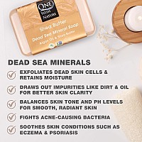 One With Nature Dead Sea Mineral Shea Butter Soap With Argan Oil 7Oz Bar 3Pack Dead Sea Salt Includes Sulfur Magnesium And 2