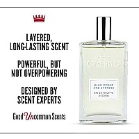 Cremo Blue Cedar & Cypress Cologne Spray, A Woodsy Scent With Notes Of Lemon Leaf, Cypress And Cedar, 34 Fl Oz