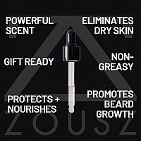 Zousz Beard Oil For Men Black Oud Sandalwood Scent Beard Growth Conditioning With Natural Organic Essential Oils Soft