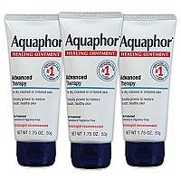 Aquaphor Healing Ointment - Pack of 3, Travel Size Protectant for Cracked Skin - Dry Hands, Heels, Elbows, Lips - 1.75 Oz