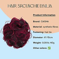 Caisha Big Hairpiece Scrunchy Updo Bridal Hairstyle Curly Messy Bun Red Mix G30E