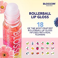 Blossom Scented Roll on Lip Gloss, Infused with Real Flowers, Made in USA, 0.20 fl. oz./5.9ml, Watermelon