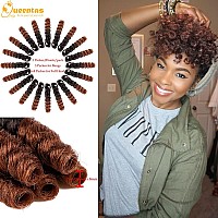 Queentas 3 Pack 10 Inch African Collection Short Crochet Hair For Black Women Curly Braids Braiding Hair Carrie Curl8Mm Synthe