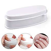 Abs Durable Easy French Dip Tray Dipping Powder Container Dual Use For Short Extended Nails Molding For White Pink Smile Line Pa