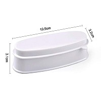 Abs Durable Easy French Dip Tray Dipping Powder Container Dual Use For Short Extended Nails Molding For White Pink Smile Line Pa