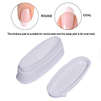 Abs Durable Easy French Dip Tray Dipping Powder Container Dual Use For Short Extended Nails Molding For White Pink Smile Line Pa