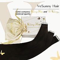 Ve Sunny Tape In Extensions Human Hair Darkest Brown Tape On Hair Extensions Seamless Tape In Hair Extensions Darkest Brown Real