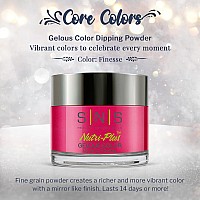 Sns Nail Dip Powder Gelous Color Dipping Powder Finesse Pink Redmagenta Cream Longlasting Dip Nail Color Lasts 14 Day