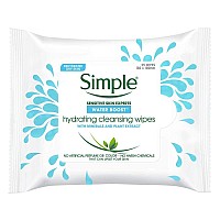 Simple Water Boost Hydrating Cleansing Face Wipes 25 Ounce