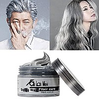 Temporary Silver Gray Hair Wax 4.23oz, Instant Hairstyle Mud Cream, Hair Pomades for Party, Cosplay, Nightclub, Masquerade, Halloween.