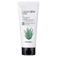 TONYMOLY clean Dew Aloe Foam cleanser, Aloe,6 Fl Oz (Pack of 1)