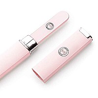 Best crystal glass Nail File for Women, Protective Travel case, Professional Salon Fingernail Files for Pretty Manicure, great for Natural, gel and Acrylic Fake Nails, Better Emery Boards, Pink 2mm