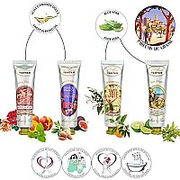 Hand Lotion gift Set for Women 4pcs UnAir dAntan, Hand cream gift Set with Shea Butter, Sweet Almond Oil, 4 Hand cream For Women - Lotion gift Set Includes Scents of Provence, Douce, Rose & Joie