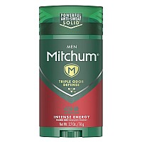 Mitchum Mens Deodorant Antiperspirant Stick Triple Odor Defense Invisible Solid 48 Hr Protection Dermatologist Tested Inte