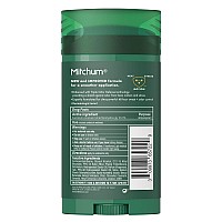 Mitchum Mens Deodorant Antiperspirant Stick Triple Odor Defense Invisible Solid 48 Hr Protection Dermatologist Tested Inte