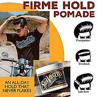 Suavecito Pomade Firme Hold 4 Oz 2 Pack Strong Hold Hair Pomade For Men Medium Shine Water Based Flake Free Hair Gel Easy