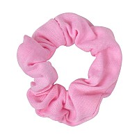 Small Scrunchies Cotton Hair Bobble Set Of 3 Light Pink