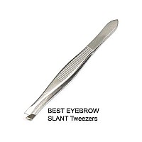 Luxxii (1 Pcs) Scissors Shaped Eyebrow Straight Tip (3 Pcs) Tweezers Clip Set - Flat, Slant, Point Tip Tweezers Hair Plucker for Hair and Eyebrows Personal Care (Silver Tone)