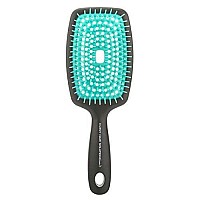 CURL KEEPER - The Original FLEXY BRUSH (Turquoise) For Detangling and Curl Clumping