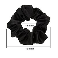 10 Pieces Satin Scrunchies Hair Ties Silky Small Elastic Hair Bobbles Ponytail Holders Curly Hair Accessories For Women Girls Ki