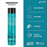 Sexyhair Healthy Moisturizing Conditioner 101 Oz Moisture Slip Detangling And Shine Sls And Sles Sulfate Free All Hai