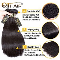 Qthair 14A Virgin Hair Straight Human Hair With Lace Closure 16 18 2014 100 Unprocessed Straight Brazilian Virgin Hair Weave