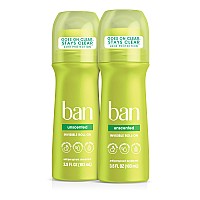 Ban Original Unscented 24Hour Invisible Antiperspirant Rollon Deodorant For Women And Men Underarm Wetness Protection With