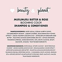 Love Beauty and Planet Shampoo & Conditioner Murumuru Butter & Rose 2 Count for Color-Treated Hair Shampoo and Conditioner Silicone Free, Paraben Free and Vegan 13.5 oz