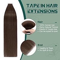 Benehair Remy Tape In Hair Extensions Human Hair Medium Brown Seamless Skin Weft Tape In Real Human Hair Extensions Straight Hai