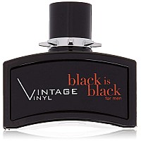 Nu Parfums Black Is Black Vintage Vinyl Eau de Toilette Spray for Men, 34 Ounce