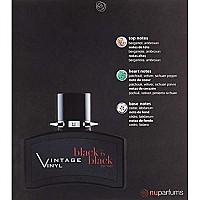 Nu Parfums Black Is Black Vintage Vinyl Eau de Toilette Spray for Men, 34 Ounce