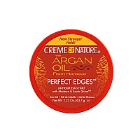 Argan Oil Hair Gel Perfect Edges By Creme Of Nature 24 Hour Hold With Moisture And Exotic Shine 225 Ounce Pack Of 6