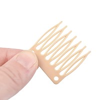 50 Plastic Wig Combs 7Teeth Hair Clips For Wig Making And Accessorizing Blonde