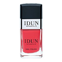 IDUN Minerals Light Red Nail Polish - 0.37 Oz, Vitamin Infused