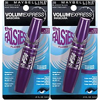 Maybelline Makeup Volum Express The Falsies Flared Washable Mascara Blackest Black 2 Count