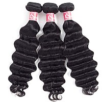 Ls Hair Loose Deep Wave Bundles 18 20 22 Human Hair 3 Bundles 10A Brazilian Virgin Wet And Wavy Deep Curly Wave Human H