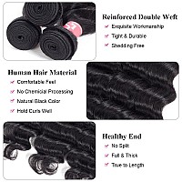 Ls Hair Loose Deep Wave Bundles 18 20 22 Human Hair 3 Bundles 10A Brazilian Virgin Wet And Wavy Deep Curly Wave Human H