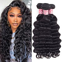 Ls Hair Loose Deep Bundles 14 16 18 Brazilian Loose Deep Wave Human Hair Bundles 10A 100 Unprocessed Virgin Human Hair