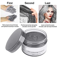 Yhmwax Fashion Silver Gray Hair Wax Pomade Colorful Disposable Natural Hair Styling Gel For Party Cosplay Masquerade