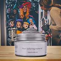 Yhmwax Fashion Silver Gray Hair Wax Pomade Colorful Disposable Natural Hair Styling Gel For Party Cosplay Masquerade