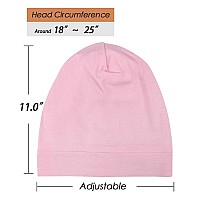 Satin Lined Slap Sleep Cap Headwear Slouchy Gifts For Frizzy Women Pink