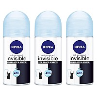 Pack Of 3 Bottles Nivea Invisible For Black White Pure Womens Roll On Antiperspirant Deodorant Pack Of 3 Bottles 17Oz